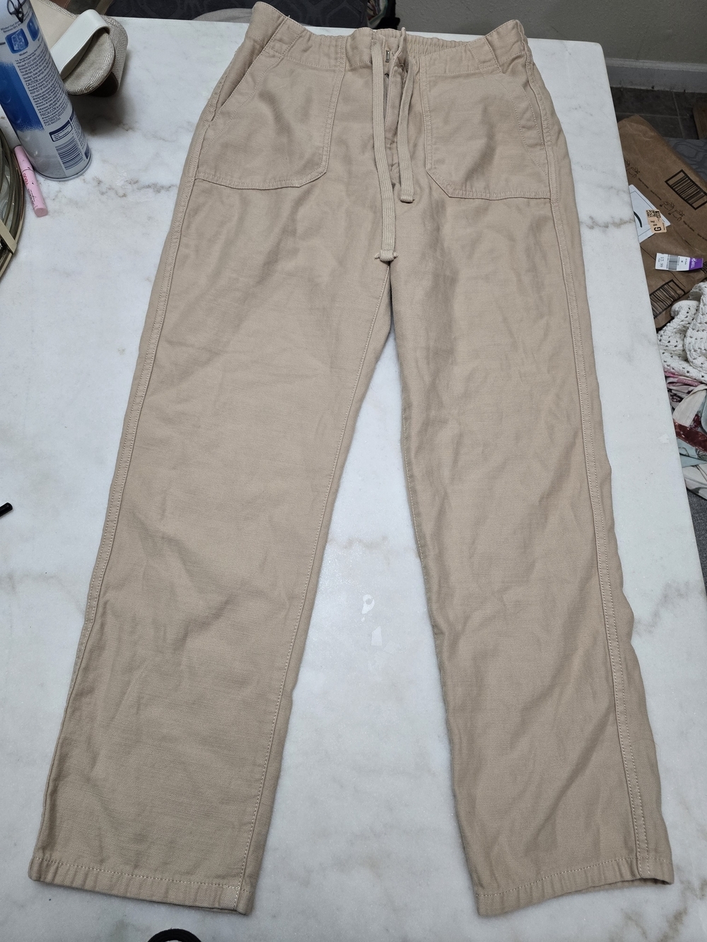 J. Crew Men's Drawstring Chinos in Light Beige